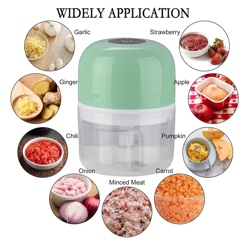 Meat Grinder Attachment - เครื่องบดกระเทียมไฟฟ้า เครื่องบดกระเทียมแบบชาร์จไฟได้ 260 มล. เครื่องสับหัวหอม เครื่องบดเนื้อแบบพกพา