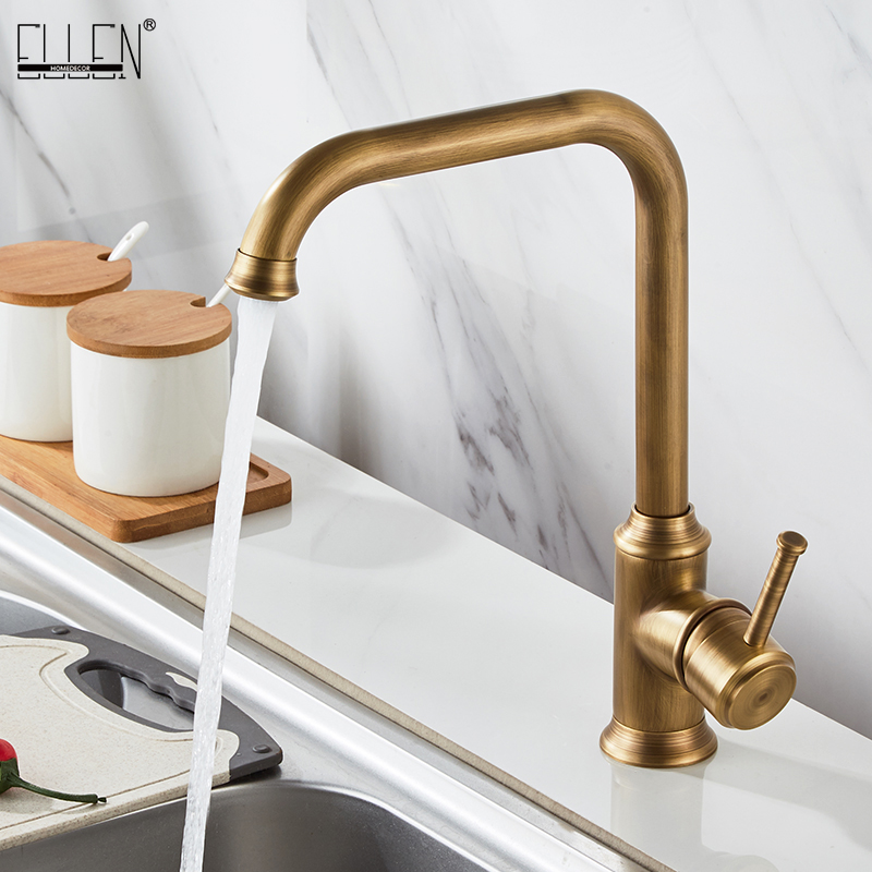 Kitchen Appliances White - ELLEN Antique Bronze ก๊อกน้ําห้องครัวร้อนน้ําเย็น Mixer Crane