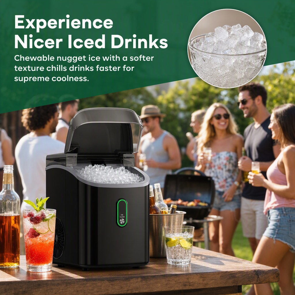 เครื่องทำน้ำแข็งแบบนักเก็ตสำหร - Kitchen Appliances For Home บทวิจารณ์และราคา
