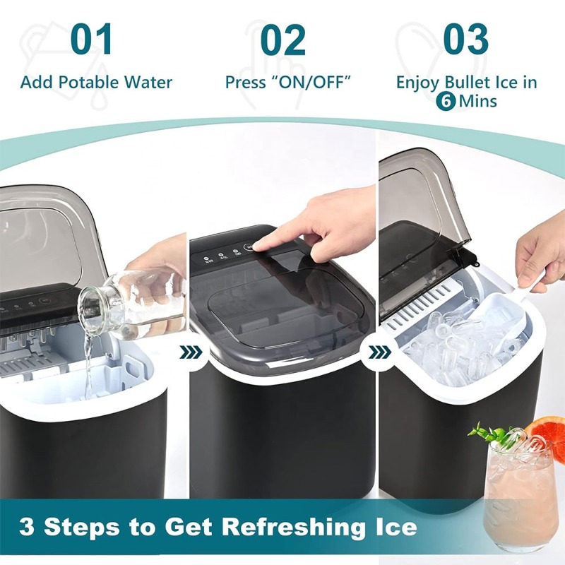 เครื่องทำน้ำแข็งแบบตั้งโต๊ะพกพ - Kitchen Appliances For Home บทวิจารณ์และราคา