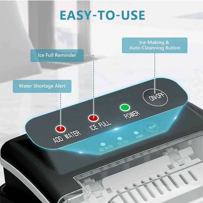เครื่องทำน้ำแข็งแบบตั้งโต๊ะพกพ - Kitchen Appliances For Home บทวิจารณ์และราคา