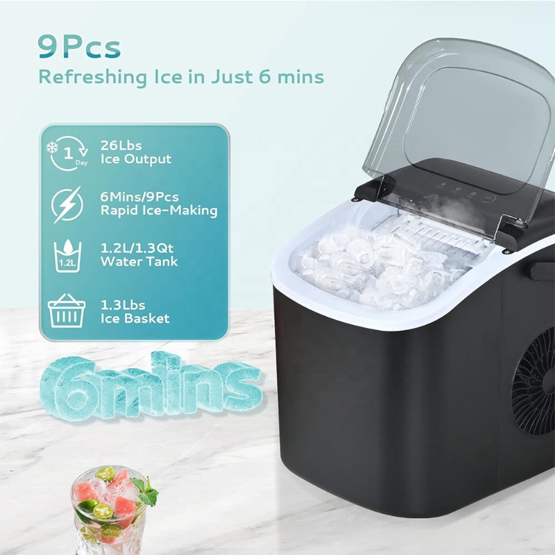 เครื่องทำน้ำแข็งแบบตั้งโต๊ะพกพ - Kitchen Appliances For Home บทวิจารณ์และราคา